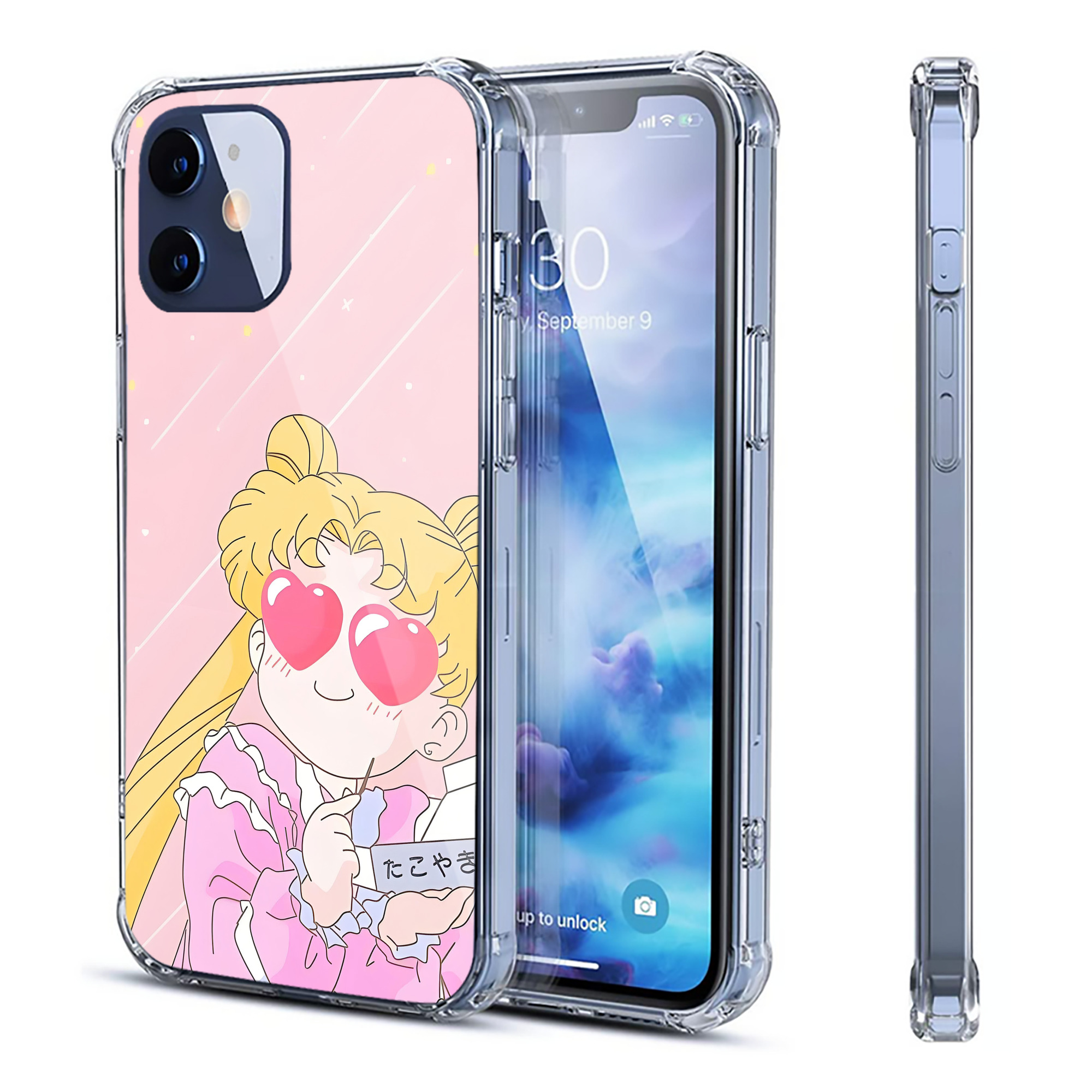 （画像用） 美少女戦士セーラームーン Sailor Moon 【iPhone 12シリーズ対応】透明スマホケース（クリアソフトケース）